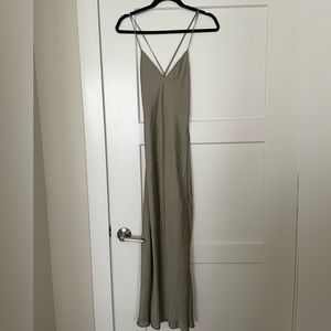 Topshop Green slip dress, size 4